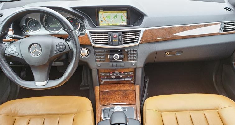 clean interior of a mercedes